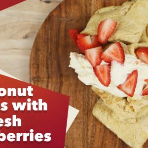 Keto Coconut Crepes With Fresh Strawberries Recipe